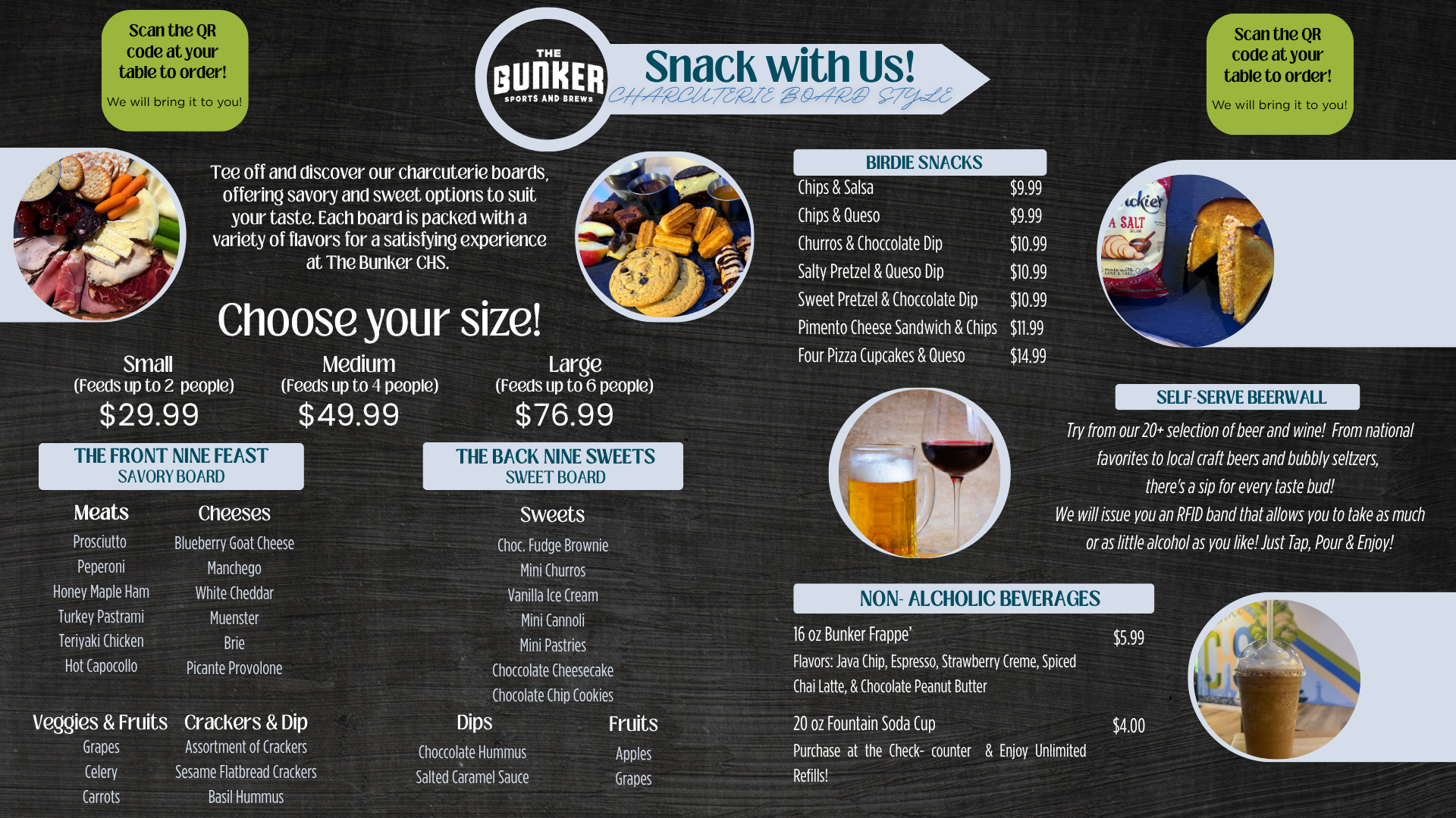 in house daily food menu